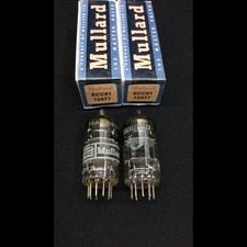 Matched Pair MULLARD 12AT7 ECC81 tk3 Gt Brit Vintage VACUUM TUBES Tested 10.1248 picture
