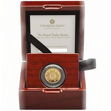 Royal Mint Tudor Beasts 2027 1/10oz Proof Gold Completer Coin 999 Limited picture