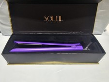 Soleil Professional Solid Ceramic Flat Iron Purple New picture