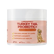 Lumiqour Turkey Tail Mushroom Dog Supplements Energy Boost Bacon Flavor Shiny picture