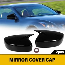 Gloss Black OX Horn Side Mirror Cover Cap Trim For Infiniti G25 G37 2009-2015 picture