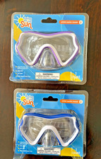 Bring On the Sun Child Swim Mask Ages 4+ Purple & Blue LOT of 2 picture