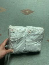 NEW Vintage 70s 80s blank white t shirt lot of 6 DEADSTOCK NWT cotton poly small picture