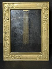 Antique Art Nouveau Ornate  Brass Picture Frame  picture