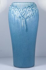 1940 Rookwood Art Pottery Blue Crystalline Mat Drip 7