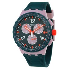 Swatch Moment Of Rose Chronograph Quartz Green Dial Watch SUSP400 picture