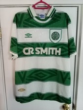 Very rare Original Glasgow Celtic Soccer Home Vintage Authentic Jersey 1993-1995 picture