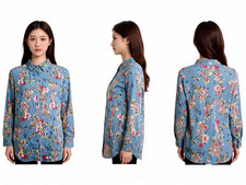 Como Blue Women's Blu Pepper Tunic Floral Size M picture