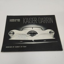 Kaiser Darrin Foldout Catalog Flyer Sales Advertising Sports Car 1954 Vintage picture