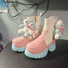 Melanie Martinez koi Teddy Bear Platform Boot.  US size 6 UK size 4 Brand New picture
