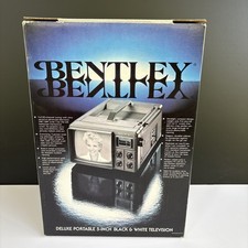 NEW Vintage 80s Bentley Portable Television In Box 100c TV Retro Decor MINT MCM picture