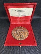 Knights of Columbus K of C 90 Years in Rome Bronze Medal Coin Box COA #325/750 picture