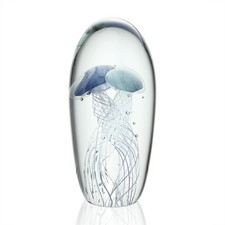 SPI Home 58076 Shades of Blue Jellyfish Pair Glow in The Dark 8.5 x 4 Art Glass picture