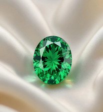 12 CT Natural Green Oval Cut Diamond D Grade VVS1 Loose Diamond Stone Gift Her picture