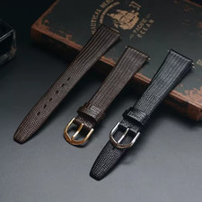 Vintage Lizard Embossed Calf Leather Watch Strap 12-21mm Soft Replacement picture