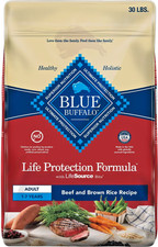 Blue Buffalo Life Protection Adult Beef and Brown rice recipe Dry Dog Food 30lb picture