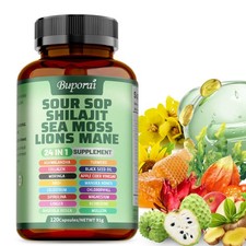  Soursop Shilajit Sea Moss Lion's Mane - Improve Skin Health,Joint & Bone Health picture