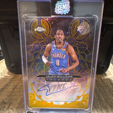 Topps 2025-26 Topps Chrome Jalen Williams Thunder Gold Refractor Auto /50 picture
