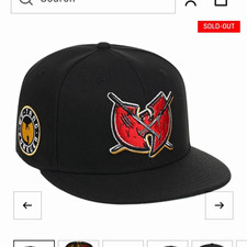 Lids Wu-Tang Clan Sword Fitted Season 1 Collection Black Baseball Cap 7 3/8 picture