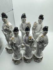 Vtg Blanc de Chine Porcelain Guanyin Figurines,Chinese Goddess of Mercy Statues picture