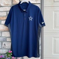 Nike Dalls Cowboys Polo Shirt Mens XL Golf Performance Short Sleeve NFL NWOT picture