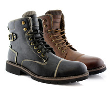 Polar Fox BRADY Men's Casual Combat Dress Work Hiking Motorcycle Zipper Boots picture