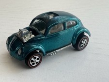 Vintage Hot Wheels Redline Custom 1968 Volkswagen Rich Aqua VW Bug -NICE CAR picture