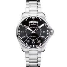 New Hamilton Khaki Aviation Pilot Day Date Auto Men's watch H64615135 picture
