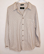 Vintage Orvis Shirt Mens Made USA 100% Cotton Windowpane Check Long Sleeve picture