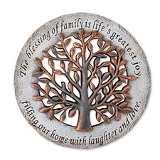 The Blessing of Family Tree Round Stepping Stone 12 Inches picture