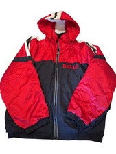 Vintage Chicago Bulls Starter Jacket XL Hooded Puffer Full Zip Nba  picture