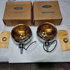 1965 - 1968 FORD ACCESSORY FOG LAMPS, NOS PAIR, TOP SHOW COND. GALAXIE, FAIRLANE picture