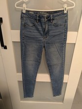 American Eagle Womens Stretch Skinny Jeans Size 00 Reg Casual Denim Pants  10-12 picture
