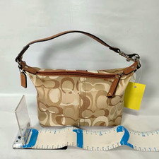 Vintage Coach Signature Canvas Shoulder Bag, Zip Top, Rare Find New With Tag picture