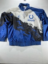 Vintage 90s Indianapolis Colts Logo Athletic NFL Pro Line Windbreaker Jacket XL picture
