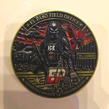 ICE ERO El Paso Field Office Air Operations 3” Challenge Coin Texas picture