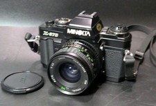  Vintage Minolta X-570 35mm SLR Film Camera Black With Strap And Lens picture