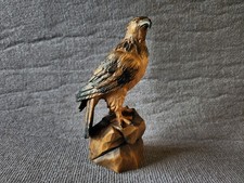 Anri Italy Eagle Perched On Rock Wood Carving picture