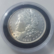 1887 P Morgan Silver Dollar BU picture