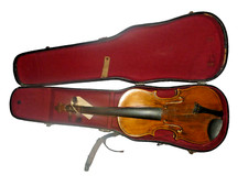 Antique Kids Violin Stradivarius Ant Made In Germany & Case Beginner Youth picture