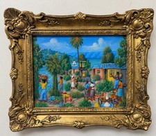 haitian art alaby LY art Caribbean Rigaud Benoit Philomé Obin style landscape. picture