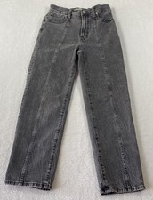 Madewell Women’s Perfect Vintage Straight Jeans 25 Black High Rise Stretch picture