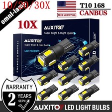 10/20/30X T10 168 194 LED License Plate Dome Light Bulb 6000K White Error Free picture