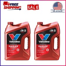 2 Pack, Valvoline MaxLife High Mileage 5W-20 Synthetic Blend Motor Oil 5 Quart picture