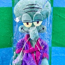 SpongeBob SquarePants Squidward Plush SEALED In Purple Robe Adjustable Removable picture