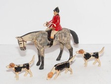 Rare 1930s Forest Toys Brockenhurst Carved Wooden Fox Hunt Set Pre-War England picture