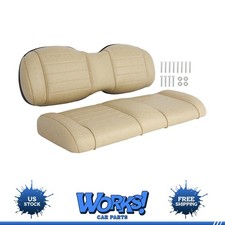 Universal Deluxe Seat Bottom Cushion Set fits Club Car EZGO Yamaha Beige picture