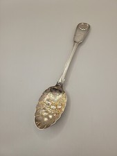 Antique Silver Spoon 1817 William Chawner II, Deer Running Large Serving Spoon  picture