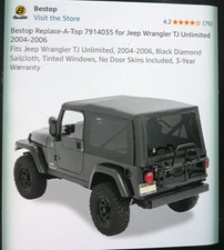 2004 2005 2006 Jeep Wrangler Tj Unlimited Soft Top With Tint picture