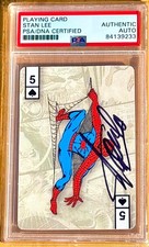 RARE - Spider-man Playing Card SIGNED AUTOGRAPH STAN LEE PSA Authentic - Marvel picture